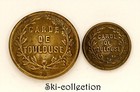 2 Boutons GARDE DE TOULOUSE. Police. France, vers 1880. 22/15 mm
