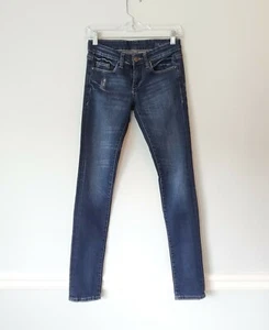 BLANKNYC Damenjeans Größe 24 dunkle Waschung distressed Skinny Leg Stretch Denim - Bild 1 von 5