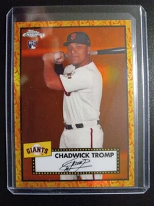 2021 Topp Chrome Platinum Anniversary Orange & Yellow /25 Chadwick Tromp RC Mint - Picture 1 of 3