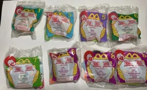 1999 McDonalds Happy Meal Spielzeug Winnie Puuh Stofftier Clip On 8er Set versiegelt - Bild 1 von 2