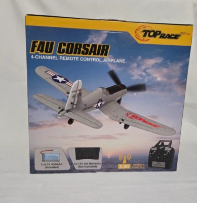 Top Race F4U Corsair 4 Channel Remote Control Airplane, Grey - Image 1 of 4