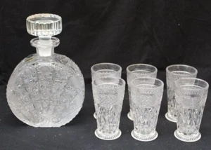 Vintage 1970s Bohemian Crystal Decanter with Original Stickers- 9in - Picture 1 of 5