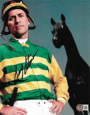 Foto autografiada por Gary Stevens 8X10 BAS Kentucky Derby HOF Jockey Foto 1 de 2