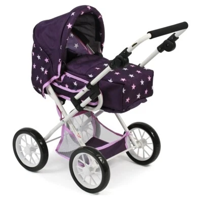 Bayer Chic 2000 Kombi-Puppenwagen LENI Stars lila TOP