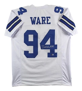 DeMarcus Ware Authentic Signed White Pro Style Jersey Autographed BAS Witnessed - Picture 1 of 3