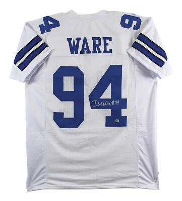 Camiseta DeMarcus Ware Auténtica Firmada Blanca Estilo Profesional Autografiada BAS Testigo Foto 1 de 3