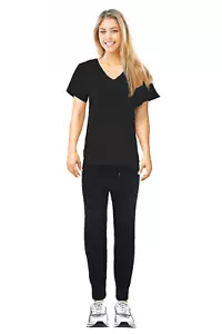 JEFFRICO Scrubs For Women Scrub Set V-Neck Scrub Top and Jogger Scrub Pants  - Picture 1 of 52