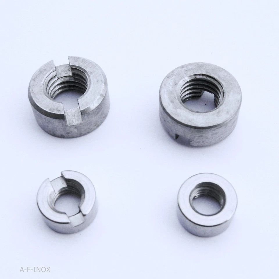 S P DIN 546 A2 SCHLITZ-MUTTERN Edelstahl VA S Schlitzmutter M2 M2,5 M3 M4 M5 M6 M8