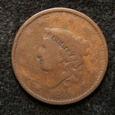 1834 Large Cent N-3 Cover