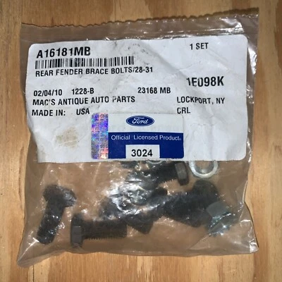 Pernos de sujeción para guardabarros trasero Ford Modelo A 1928-31, A-16181-MB Foto 1 de 2