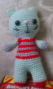Ausgefallenes Kätzchen, ein handgefertigtes/gehäkeltes/Amigurumi Kätzchen - es ist Zippy! - Bild 1 von 4
