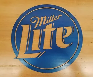 Miller Lite Schild Metall Wandbild Plasmaschnitt Dekor Bier Höhle Licht - Bild 1 von 1
