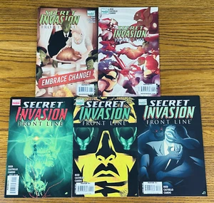 SECRET INVASION FRONT LINE COMPLETE SET #1-5 2008 2009 Marvel Comics 2 3 4 VF NM - Picture 1 of 4