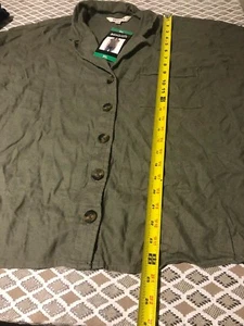 BRIGGS NEW YORK CAMICIA TOP DONNA MANICA CORTA LINO - Foto 1 di 7