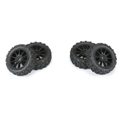 NEW Pro-Line Badlands MX 1.9" Buggy Tires MTD Mach-10 Black Wheels (4) - Image 1 of 4
