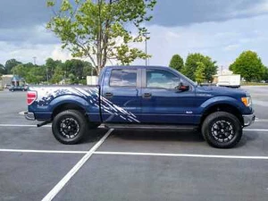 FORD F150 SIDE GRAPHICS VINYL DECAL SPLASH BED STICKER MUD 2009-2014 for 5.5 bed - Picture 1 of 4