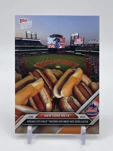 2024 Topps Now MLB #146 New York Mets Citi Field Hot Dog Record F4 - Imagen 1 de 2