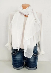 Italy Blogger Schal Halstuch Seide/Baumwolle asymetrisch einfarbig viele Farben - Bild 1 von 63