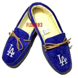 MLB Los Angeles Dodgers Men's Moccasin Hard Slippers- Size XLarge(13-14) - Picture 1 of 4