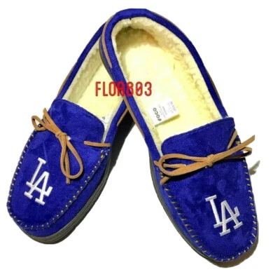 MLB Los Angeles Dodgers Men's Moccasin Hard Slippers- Size  XLarge(13-14) - Image 1 of 4