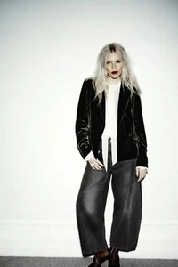 Sienna Miller Green Velvet Blazer Jacket 16 - Picture 1 of 8