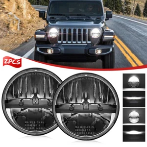 2 fari 7" Hummer H1 anno 92-06 GM6200 GM6500 conversione US EU TÜV conversione - Foto 1 di 15