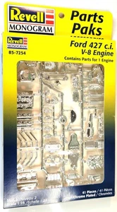 Revell Monogram 85-7254 Ford 427 c.i. V-8 Motor Chrom Modell Teile Pak Bausatz NEU - Bild 1 von 14