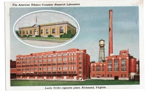 c1920's American Tobacco Lucky Strike Cigarette Plant Richmond Virginia Postcard - Picture 1 of 2