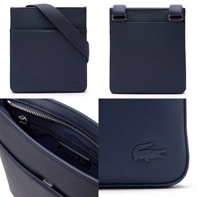 Bolso de hombro LACOSTE para hombre, bandolera NH4424, azul marino, sombra de cocodrilo  Foto 1 de 3