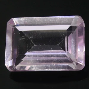 Piedra preciosa natural con forma de esmeralda de morganita rosa Brasil certificado 9,25 quilates 14x9 mm - Imagen 1 de 6
