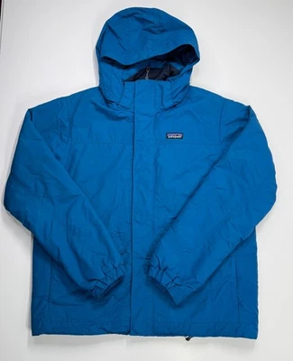 Chaqueta con Capucha Patagonia Istmo Azul Forro Acolchado Cremallera Completa Para Hombre Grande Foto 1 de 4
