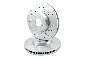 FOR RANGE ROVER AUTOBIOGRAPHY D300 DRILLED FRONT BRAKE DISCS PAIR 380mm L460 - Picture 1 of 9