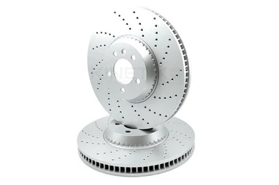 FOR RANGE ROVER AUTOBIOGRAPHY D300 DRILLED FRONT BRAKE DISCS PAIR 380mm L460 - Image 1 of 4