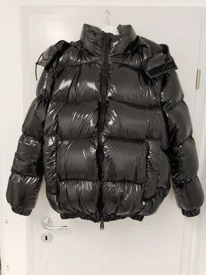 Daunenjacke Herren Firma ADD Lack Glanz schwarz - Bild 1 von 4