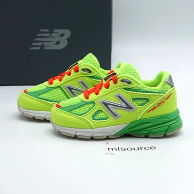 Size 5 Toddler Kid's New Balance 990v4 Sneakers IC990DX4 Green/Red - Image 1 of 4