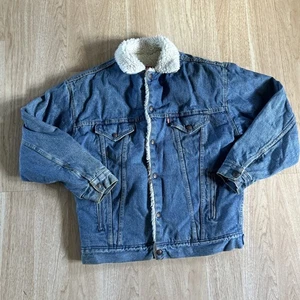 Levis Vintage Denim Jeansjacke Trucker USA Made XL Sherpa Fleece San Francisco - Bild 1 von 24