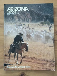 Arizona Highways Feb 1980 Special All Cowboy Issue H J Justin Cowboy Boot Maker - Picture 1 of 5