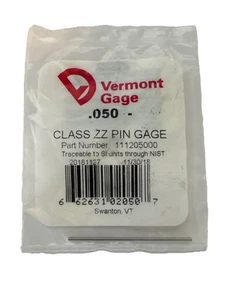 Medidor de pasador Vermont .050 - clase ZZ - Imagen 1 de 1