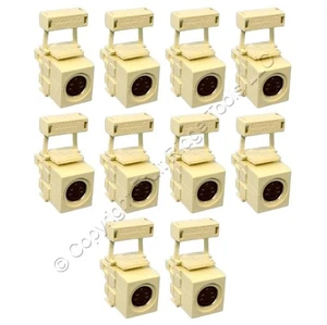 10 Leviton Ivory QuickPort 4-Pin S-Video Jacks 110 Termination Cat 5 5e 6 40734 - Picture 1 of 6