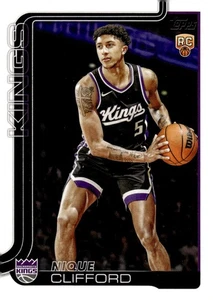 Base #224 Topps NBA 2025-26 Nique Clifford RC Sacramento Kings - Imagen 1 de 2