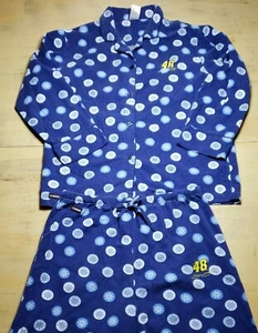 Nascar Jimmy Johnson Car 48 Blue Snowflake Flannel Pajamas Set Womens Sz L - Picture 1 of 6