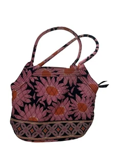 Vera Bradley Pink Daisy Floral Quilted Tote Bag With Zipper Closure & Interior P - Picture 1 of 3