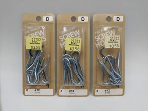 Zinc Plated #12 Screw Hooks, Midwest Fastener, 21702, New - Picture 1 of 2