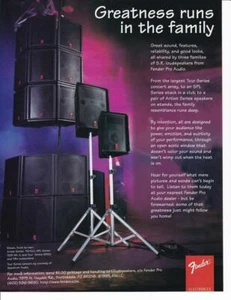 1995 Fender Pro Audio Loudspeakers Print-Ad/Tour Series-SPL Series-Artist Series - Picture 1 of 1