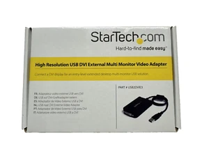 Startech High Resolution USB DVI Multi Monitor Video Adapter USB2DVIE3 NEW - Picture 1 of 4