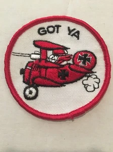 Got Ya Red Baron Vintage Patch Iron Cross Plane British Hot Rod Rat 70s NOS - Picture 1 of 3