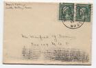 1912 South Hadley MA to Amherst 1ct WF pair cover flag backstamp [6525.118]