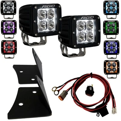 Rigid Radiance+ Pod RGBW LED A-PILLAR Light Kit Mount for 07-18 Jeep Wrangler JK - Image 1 of 4
