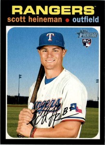 2020 Topps Heritage High Number #605 Scott Heineman RC Rookie Rangers