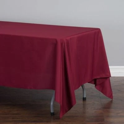 1 or 10 pcs 70 x 120 in. Rectangular Poly Tablecloth 33 colors Wedding Party - Image 1 of 4